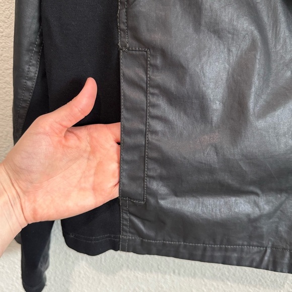 Eileen Fisher Faux Leather Full Zip Moto Jacket PL Asymmetrical Goth Grunge - Picture 8 of 12